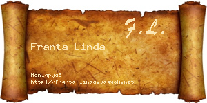 Franta Linda névjegykártya