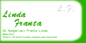 linda franta business card